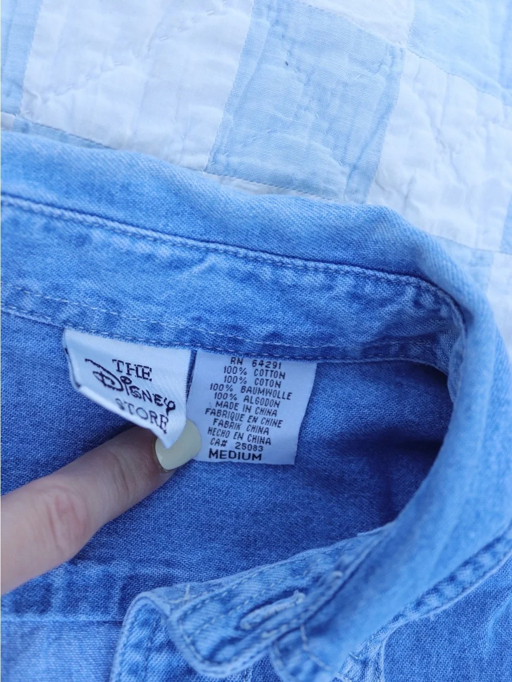 Mickey denim button up